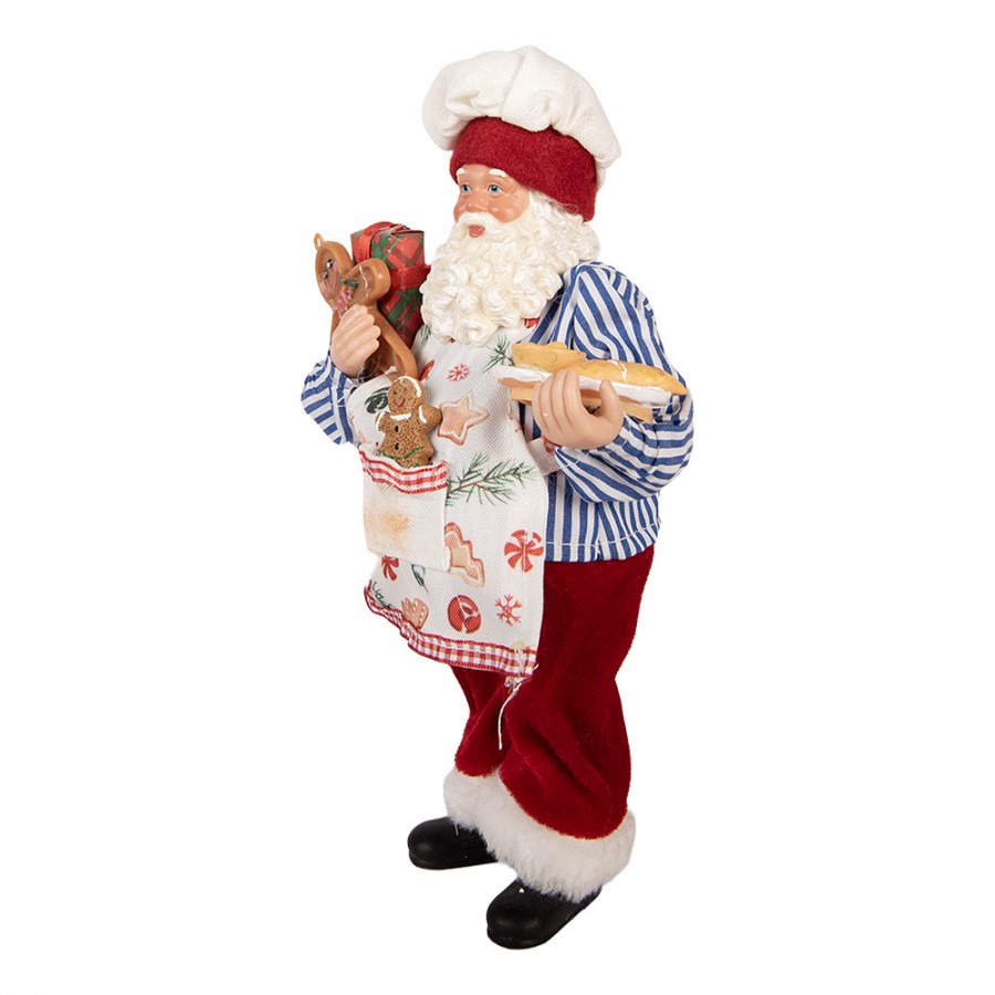 Clayre & Eef Textil-Weihnachtsmann „Im Weihnachtsbäckerei“, 15x10x26 cm (66359)