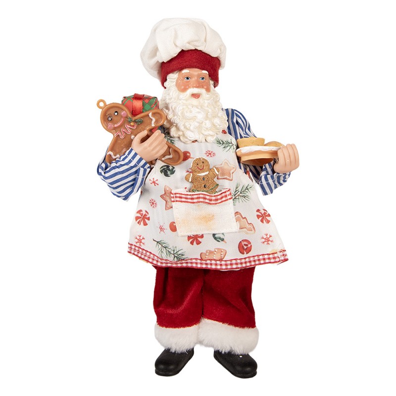 Clayre & Eef Textil-Weihnachtsmann „Im Weihnachtsbäckerei“, 15x10x26 cm (66359)