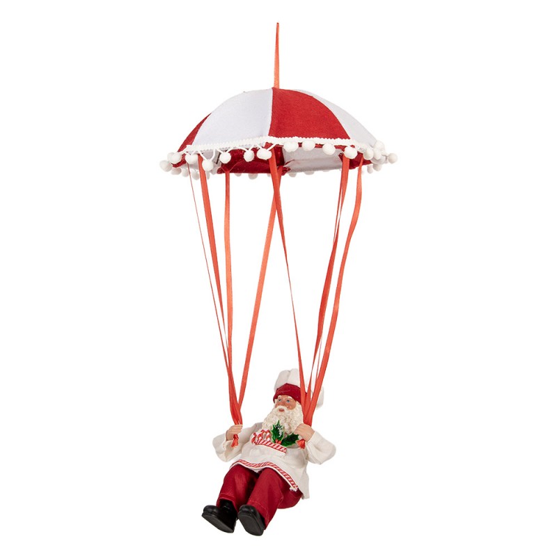 Clayre & Eef Textil-Weihnachtsmann „Fallschirm“, 25x25x55 cm (66363)