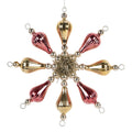 Weihnachtsanhänger Perlenstern Gablonzer Art Glas Lametta Rosa Gold 16x3x16 cm von Clayre & Eef (66533)