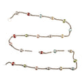 Clayre & Eef Glas-Weihnachtsgirlande 180 cm Silber & Rot – Perlenkette (66550)