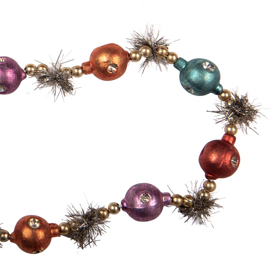 Clayre & Eef Glas-Weihnachtsgirlande 180 cm bunt (66551)