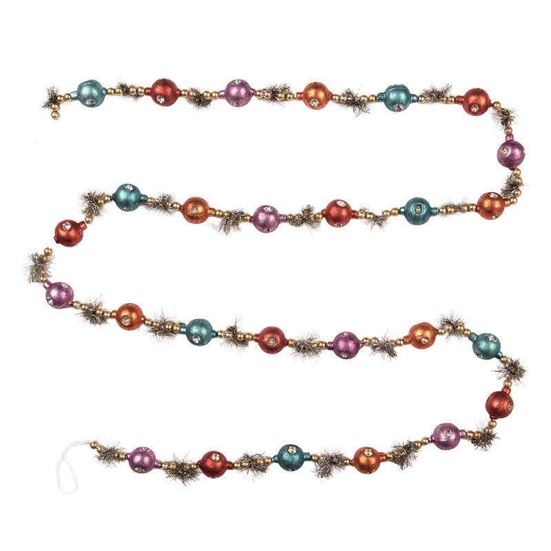 Clayre & Eef Glas-Weihnachtsgirlande 180 cm bunt (66551)
