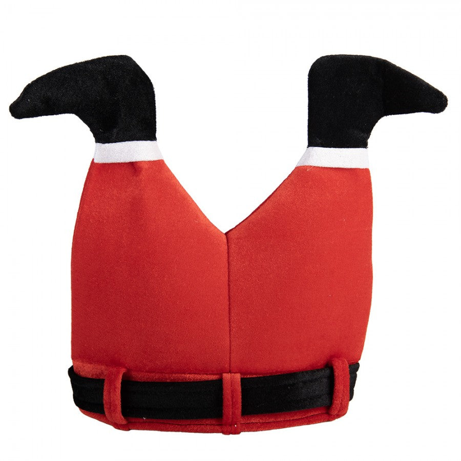 Clayre & Eef Weihnachtsmütze „Klassik Plüsch“ aus Textil in Rot-Weiß, 34x40 cm (66568)