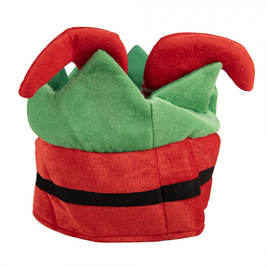 Clayre & Eef Weihnachtsmütze Wichtel-Laaf-Zwerg „Zipfelzauber“ aus Textil in Rot-Weiß, 30x26 cm (66570)