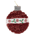 Clayre & Eef Wand- & Fensterdeko „Weihnachtskugel“ aus Kunststoff in Rot, 22x2x26 cm (66620)