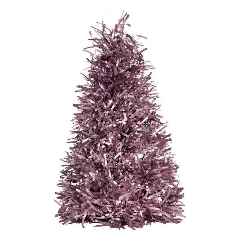 Deko-Weihnachtsbaum Tinsel Metallic-Violett Kunststoff Ø 12x27 cm von Clayre & Eef (66623)