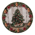 Platzteller Weihnachtsbaum Lebkuchenmann Kranz Grün Ø 33 cm Speiseteller Kuchenteller von Clayre & Eef (66763)
