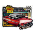 Kühlschrankmagnet Oldtimer American Diner Route 66 Rot Metall 7x1x10 cm von Clayre & Eef (66877)