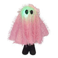 Halloween Dekofigur Plüsch-Geist Rosa-Schwarz 18x18x27 cm von Clayre & Eef (66921)