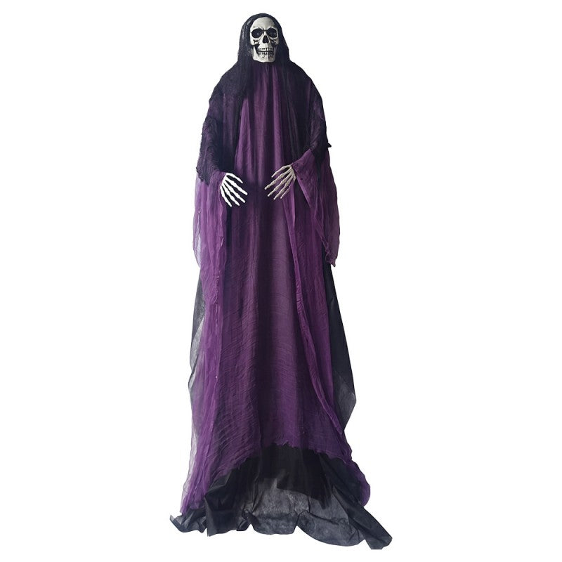 Halloween Hängedekoration Geist Skelett XXL Violett-Schwarz 175x20x230 cm von Clayre & Eef (66940)