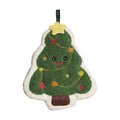 Weihnachts-Gästehandtuch Weihnachtsbaum Grün Synthetisch mit Aufhänger von Clayre & Eef (67004)