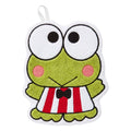 Tier- & Gästehandtuch Fröhlicher Frosch mit Fliege Grün-Rot Synthetisch 20x1x22 cm von Clayre & Eef (67012)