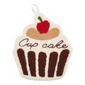 Küchen- & Gästehandtuch Cupcake Beige-Braun Synthetisch mit Kirsche 20x1x22 cm von Clayre & Eef (67014)