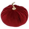 Halloween Deko-Kürbis Samt Rot mit Goldstiel XL Ø 20x18 cm von Clayre & Eef (67015R)