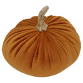 Halloween Deko-Kürbis Samt Orange mit Goldstiel Ø 15x13 cm von Clayre & Eef (67016O)
