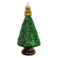 Weihnachtsanhänger Weihnachtsbaum Tannenbaum Kunststoff bruchsicher Grün Rot Bronze 10 cm von Clayre & Eef (67063)