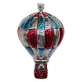 Weihnachtsanhänger Heißluftballon Kunststoff bruchsicher Silber Rot Blau 10 cm von Clayre & Eef (67071)