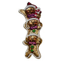 Weihnachtsanhänger Lebkuchenmänner Turm 3er Kunststoff bruchsicher Goldbraun Bunt 10 cm von Clayre & Eef (67073)