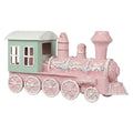Weihnachtsanhänger Zug Dampflokomotive Shabby Chic Kunststoff bruchsicher Rosa Mintgrün 12x4x7 cm von Clayre & Eef (67087)