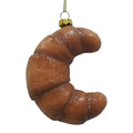 Weihnachtsanhänger Croissant Gebäck Hörnchen Kunststoff bruchsicher Goldbraun 8x4x12 cm von Clayre & Eef (67089)