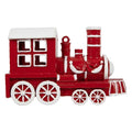Weihnachtsanhänger Zug Dampflokomotive Kunststoff bruchsicher Rot Weiß 12x5x8 cm von Clayre & Eef (67098)