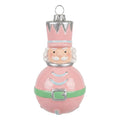 Weihnachtsanhänger Nussknacker Soldat Kunststoff bruchsicher Rosa Mint Silber Ø 6x12 cm von Clayre & Eef (67100)