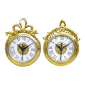Weihnachtsanhänger Uhren Barock Taschenuhr 2er Set Kunststoff bruchsicher Gold 13x9x13 cm von Clayre & Eef (67129)
