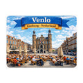 Kühlschrankmagnet Venlo Historisches Rathaus Marktplatz Metall 8x1x6 cm von Clayre & Eef (67153)