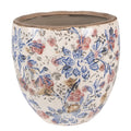 Clayre & Eef Keramik-Blumentopf Ø 13x11 cm – Kompakter Übertopf S (6CE1031S)