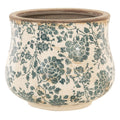 Clayre & Eef Keramik-Blumentopf Ø 21x17 cm – Großer Übertopf L (6CE1034L)