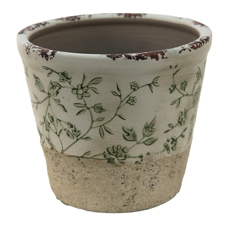 Clayre & Eef Keramik-Deko-Topf Ø 12x10 cm – Zier-Übertopf M (6CE1384M)