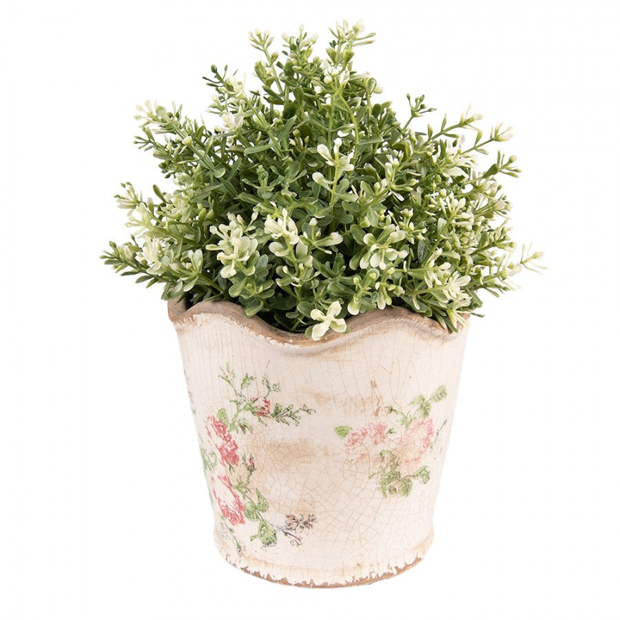 Clayre & Eef Keramik-Blumentopf Ø 16x14 cm – Übertopf M (6CE1537M)