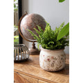 Clayre & Eef Keramik-Blumentopf Ø 15x13 cm – Runder Übertopf M (6CE1551M)