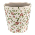 Clayre & Eef Keramik-Blumentopf floral Ø 19x18 cm – Großer Übertopf L (6CE1566L)
