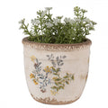 Clayre & Eef Keramik-Blumentopf Ø 13x11 cm – Kompakter Übertopf S (6CE1607S)