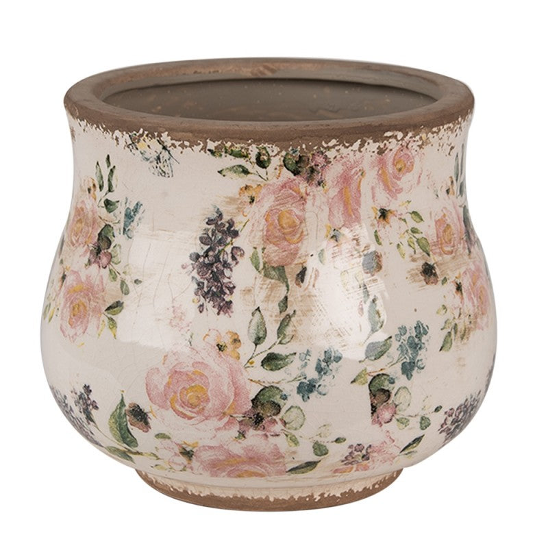 Clayre & Eef Keramik-Blumentopf Ø 16x14 cm – Übertopf S (6CE1612S)
