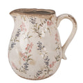 Dekorative Kanne Vase Keramik Blütenzweige Rosa Blau Craquelé 21x16x20 cm von Clayre & Eef (6CE1616L)
