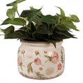 Clayre & Eef Keramik-Blumentopf Rose Ø 20x15 cm – Großer Übertopf L (6CE1625L)