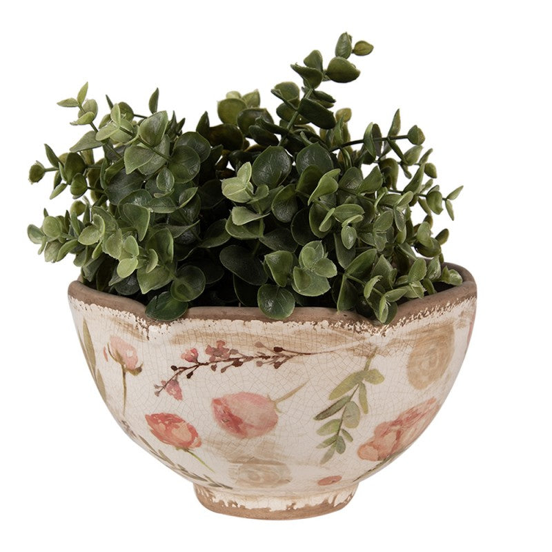 Clayre & Eef Keramik-Pflanzschale Ø 21x12 cm – Schalen-Übertopf M (6CE1626M)
