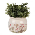 Clayre & Eef Keramik-Blumentopf Wildblumen-Wiese Ø 16x13 cm – Deko-Übertopf M (6CE1630M)