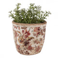 Clayre & Eef Blumentopf „Blumen Rustikales Landhaus“ aus Keramik, Ø 11 cm (6CE1649XS)