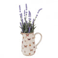 Dekorative Kanne Vase Keramik Schmetterlinge Bunt Beige Craquelé 16x12x18 cm von Clayre & Eef (6CE1663M)