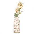 Vintage-Dekovase Wildblumen & Blütenrispen Creme-Beige Keramik mit Craquelé Ø 8x20 cm von Clayre & Eef (6CE2025)
