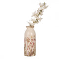 Vintage-Dekovase Sommerwiese & Wiesenklee Creme-Beige Keramik mit Craquelé Ø 8x20 cm von Clayre & Eef (6CE2029)