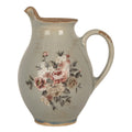 Dekorative Kanne Vase Keramik Rosenbouquet Salbeigrau Craquelé 16x12x19 cm von Clayre & Eef (6CE2234S)