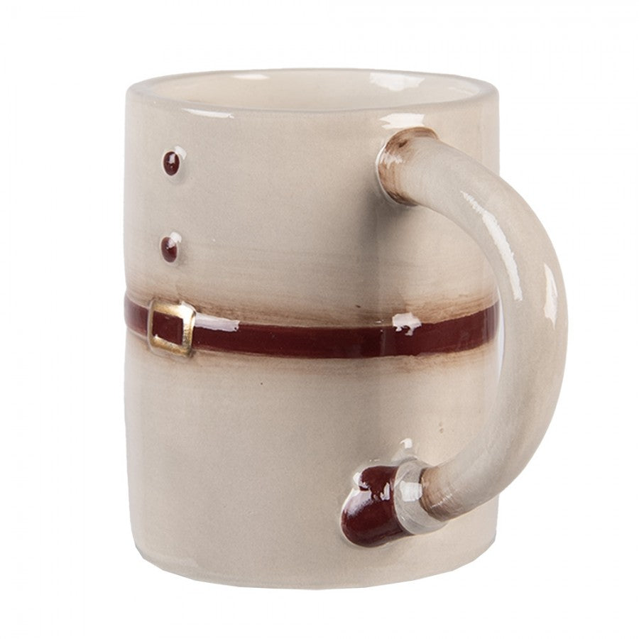 3D Tasse 2-teilig mit Schale Keramik Beige Rentier 12x12x18 cm 250 ml von Clayre & Eef (6CE2255)
