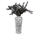 Chinoiserie-Bodenvase Vögel & Blütenbaum Blau-Weiß Keramik Säulenform Ø 17x39 cm von Clayre & Eef (6CE2375)