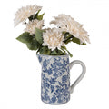 Dekorative Kanne Vase Keramik Delfter Ranken Weiß Blau 21x13x21 cm von Clayre & Eef (6CE2385)