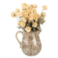 Dekorative Kanne Vase Keramik Florale Ranken Sandstein Beige Craquelé 20x16x20 cm von Clayre & Eef (6CE2413L)